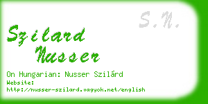 szilard nusser business card