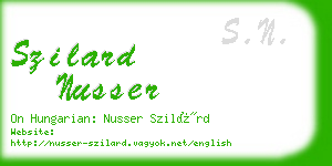 szilard nusser business card